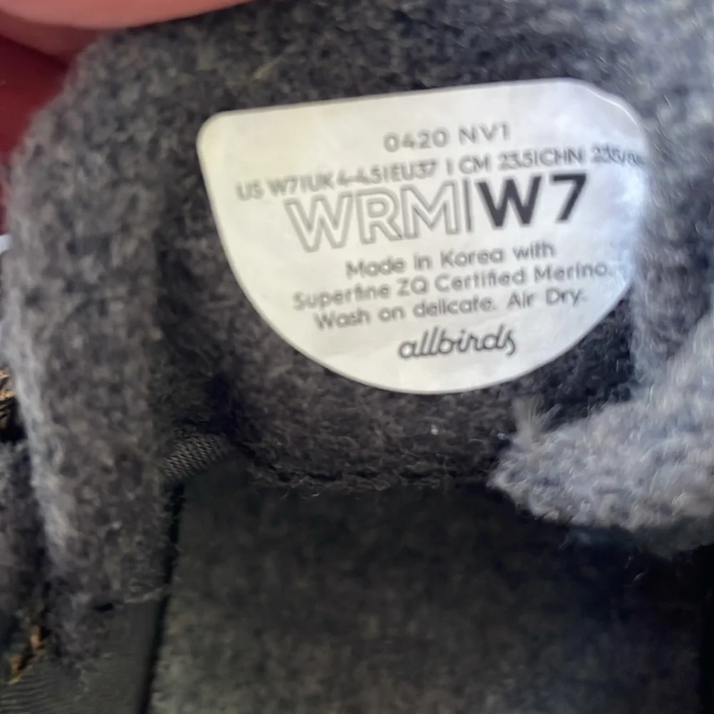Allbirds Merino Wool Runner Shoes Sneakers Size 7 Light Gray Women